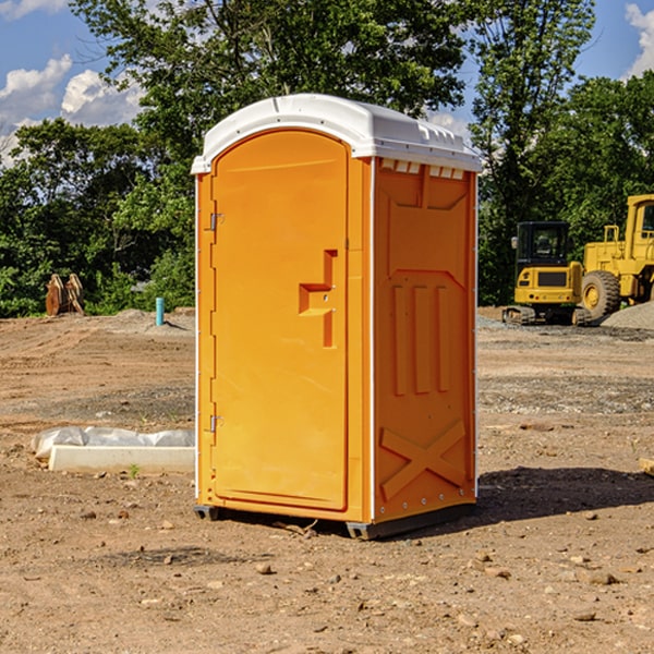 how often are the porta potties cleaned and serviced during a rental period in Hines MN